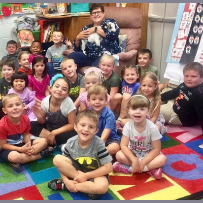 Students sitting in class
