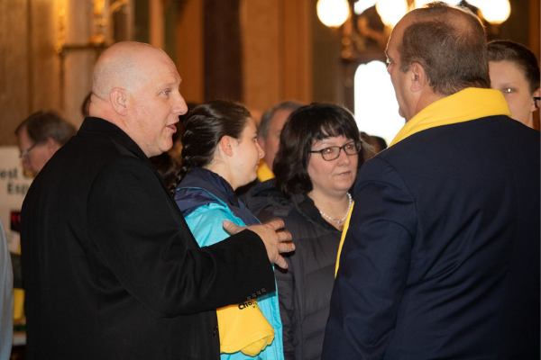Lawmakers had the opportunity to engage different school choice 'booths' that were set up in a Capitol hallway with unique displays. 
