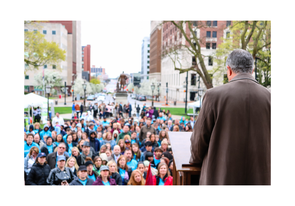 image of our president speaking at the Capitol