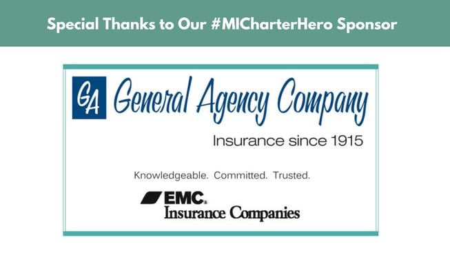 Special Thanks to Our #MICharterHero Sponsor