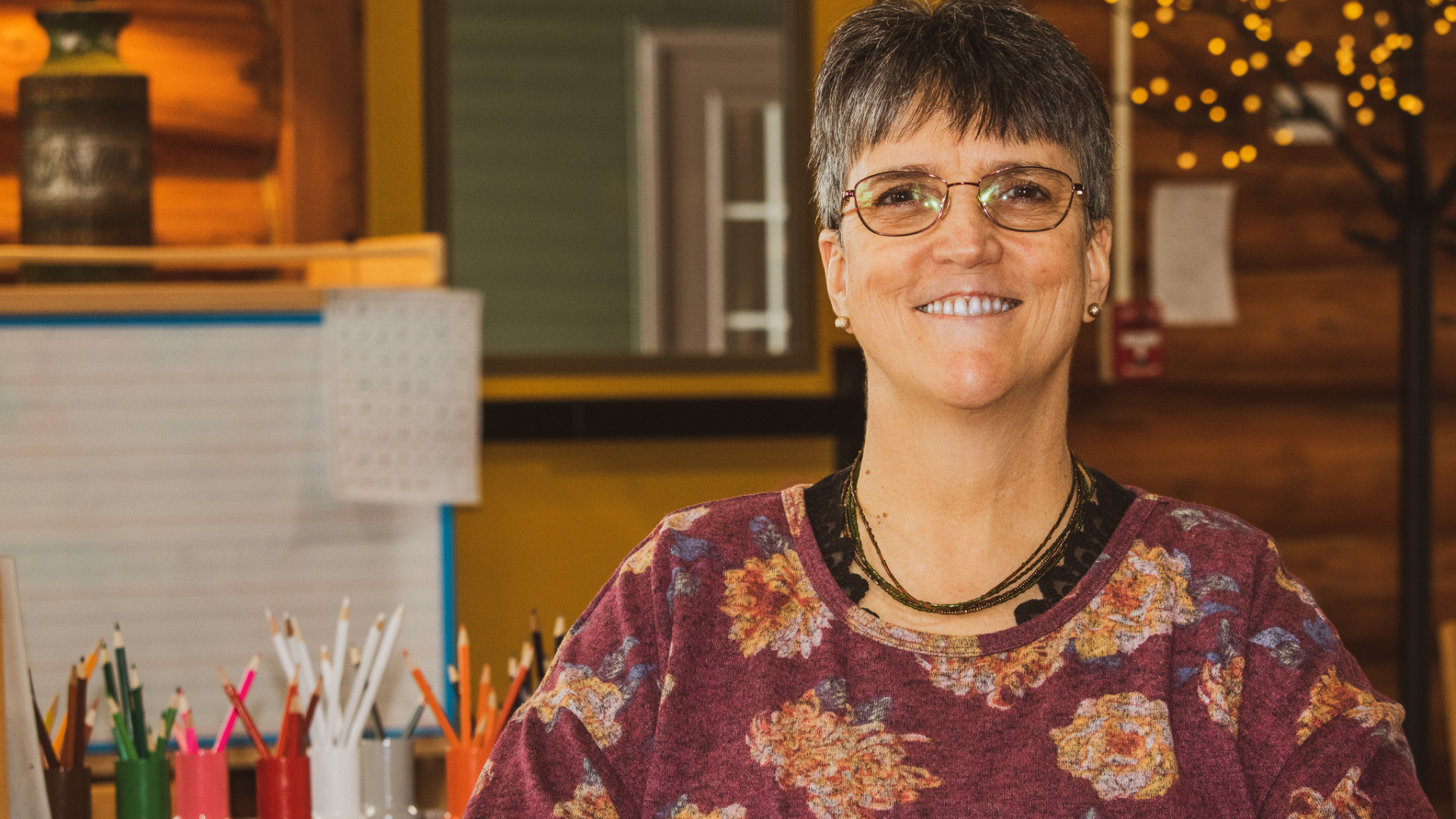 A photo of Sandy Holloway, teacher at Lake Superior Academy in Sault Ste. Marie, Michigan.
