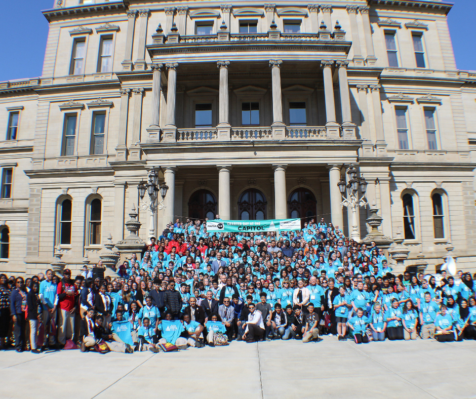 A photo of the 2018 MI Charter Day at the Capitol celebration.