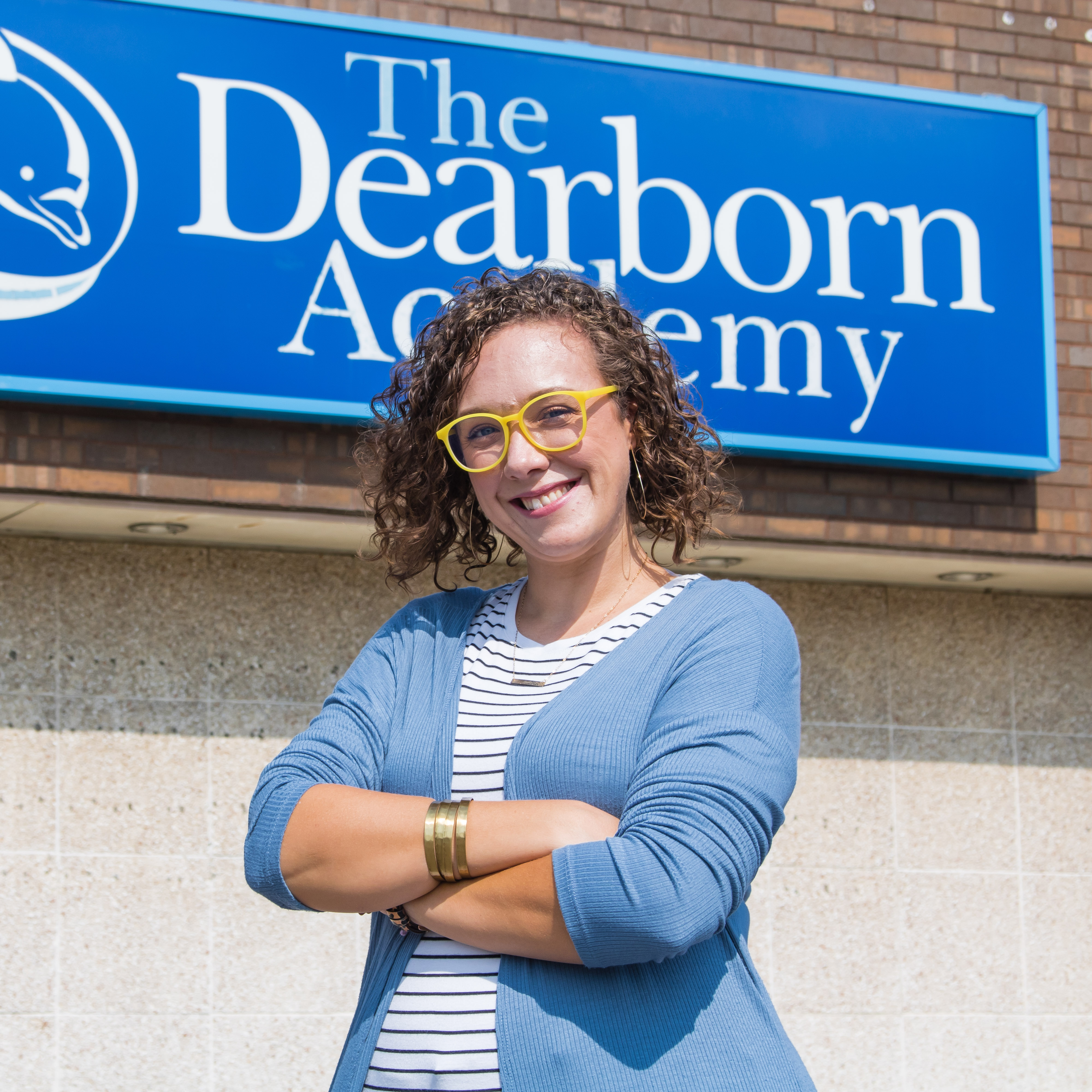 A photo of Dearborn Academy teacher, Caitlyn Vella. 